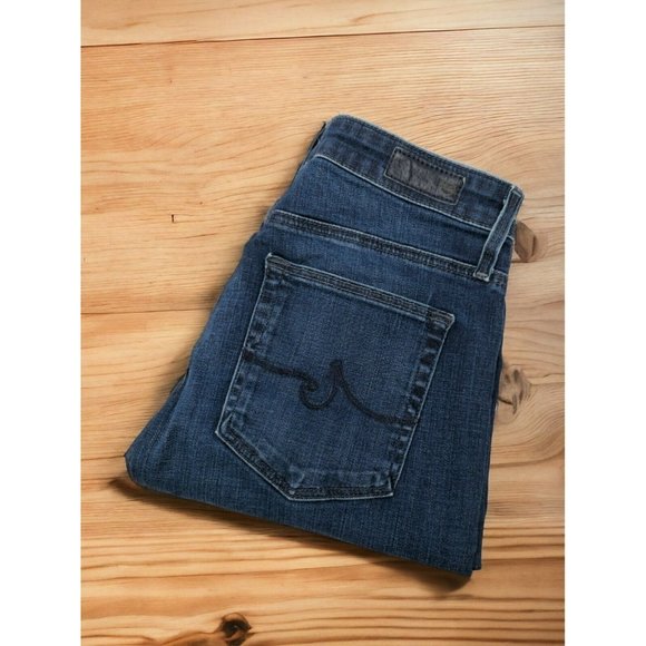 AG Adriano Goldschmied Farrah Skinny Ankle Jeans High Rise Womens 27 R Dark Wash - Picture 1 of 12